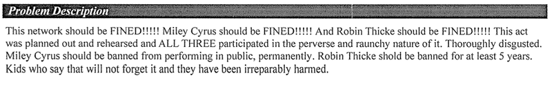 Illustration for article titled Every FCC Complaint About Miley Cyrus's VMA Twerking